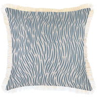 Cushion Cover-Coastal Fringe-Wild Blue-45cm x 45cm