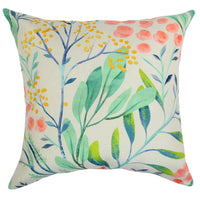 Cushion Cover-Watercolour Branches Summer-Single Sided-No Piping-45cm x 45cm Kings Warehouse 