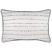 Cushion Cover-With Black Piping-Journey Black-35cm x 50cm Kings Warehouse 
