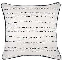 Cushion Cover-With Black Piping-Journey Black-45cm x 45cm