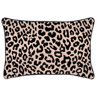 Cushion Cover-With Black Piping-Jungle Peach-35cm x 50cm Kings Warehouse 
