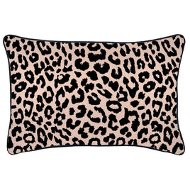 Cushion Cover-With Black Piping-Jungle Peach-35cm x 50cm Kings Warehouse 