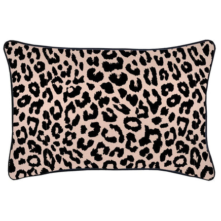 Cushion Cover-With Black Piping-Jungle Peach-35cm x 50cm Kings Warehouse 