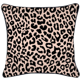 Cushion Cover-With Black Piping-Jungle Peach-45cm x 45cm Kings Warehouse 