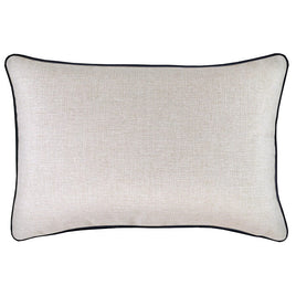 Cushion Cover-With Black Piping-Natural-35cm x 50cm Kings Warehouse 