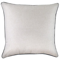 Cushion Cover-With Black Piping-Natural-60cm x 60cm