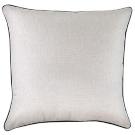 Cushion Cover-With Black Piping-Natural-60cm x 60cm Kings Warehouse 