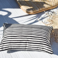 Cushion Cover-With Black Piping-Paint Stripes-35cm x 50cm Kings Warehouse 