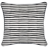 Cushion Cover-With Black Piping-Paint Stripes-45cm x 45cm