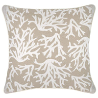 Cushion Cover-With Piping-Coastal Coral Beige-45cm x 45cm Kings Warehouse 