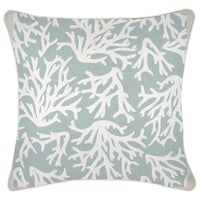 Cushion Cover-With Piping-Coastal Coral Seafoam-45cm x 45cm