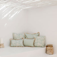 Cushion Cover-With Piping-Coastal Coral Seafoam-45cm x 45cm Kings Warehouse 