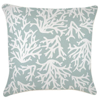 Cushion Cover-With Piping-Coastal Coral Seafoam-60cm x 60cm Kings Warehouse 