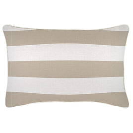 Cushion Cover-With Piping-Deck Stripe Beige-35cm x 50cm Kings Warehouse 