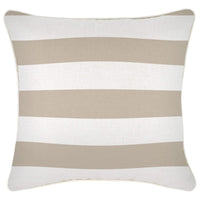 Cushion Cover-With Piping-Deck Stripe Beige-45cm x 45cm