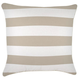 Cushion Cover-With Piping-Deck Stripe Beige-60cm x 60cm Kings Warehouse 