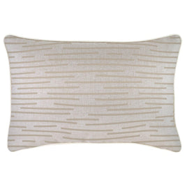 Cushion Cover-With Piping-Earth-Lines-Beige-35cm x 50cm Kings Warehouse 