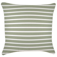 Cushion Cover-With Piping-Hampton Stripe Sage-60cm x 60cm Kings Warehouse 