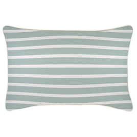 Cushion Cover-With Piping-Hampton Stripe Seafoam-35cm x 50cm Kings Warehouse 