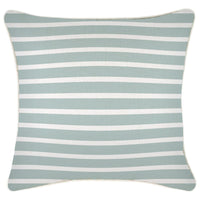 Cushion Cover-With Piping-Hampton Stripe Seafoam-45cm x 45cm Kings Warehouse 