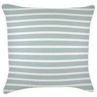 Cushion Cover-With Piping-Hampton Stripe Seafoam-60cm x 60cm Kings Warehouse 