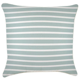 Cushion Cover-With Piping-Hampton Stripe Seafoam-60cm x 60cm Kings Warehouse 