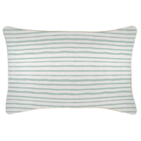 Cushion Cover-With Piping-Paint Stripes Pale Mint-35cm x 50cm