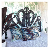 Cushion Cover-With Piping-Palm Trees Black-45cm x 45cm Kings Warehouse 