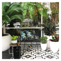 Cushion Cover-With Piping-Palm Trees Black-60cm x 60cm Kings Warehouse 