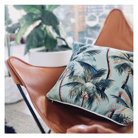 Cushion Cover-With Piping-Palm Trees Lagoon-45cm x 45cm Kings Warehouse 