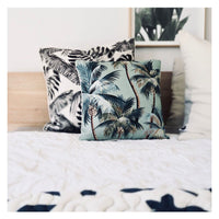 Cushion Cover-With Piping-Palm Trees Lagoon-45cm x 45cm Kings Warehouse 