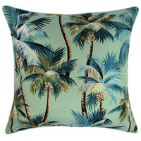 Cushion Cover-With Piping-Palm Trees Lagoon-60cm x 60cm Kings Warehouse 