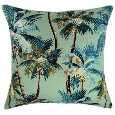 Cushion Cover-With Piping-Palm Trees Lagoon-60cm x 60cm Kings Warehouse 