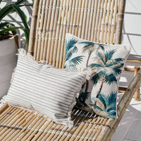 Cushion Cover-With Piping-Palm Trees Natural-45cm x 45cm Kings Warehouse 