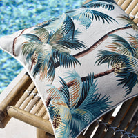 Cushion Cover-With Piping-Palm Trees Natural-45cm x 45cm Kings Warehouse 