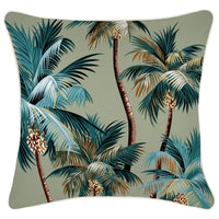 Cushion Cover-With Piping-Palm Trees Sage-45cm x 45cm Kings Warehouse 