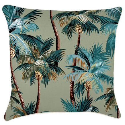 Cushion Cover-With Piping-Palm Trees Sage-60cm x 60cm Kings Warehouse 