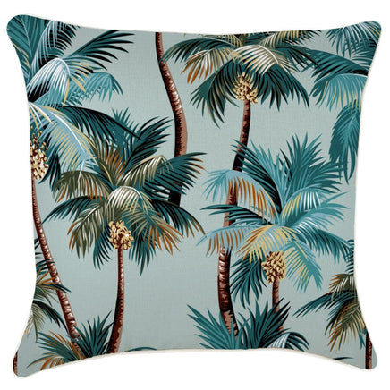 Cushion Cover-With Piping-Palm Trees Seafoam-60cm x 60cm Kings Warehouse 