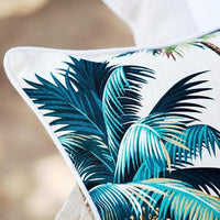 Cushion Cover-With Piping-Palm Trees White-45cm x 45cm Kings Warehouse 