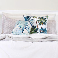 Cushion Cover-With Piping-Palm Trees White-45cm x 45cm Kings Warehouse 