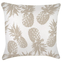 Cushion Cover-With Piping-Pineapples Beige-60cm x 60cm Kings Warehouse 