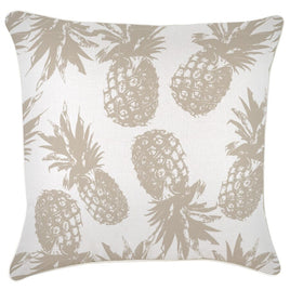 Cushion Cover-With Piping-Pineapples Beige-60cm x 60cm Kings Warehouse 