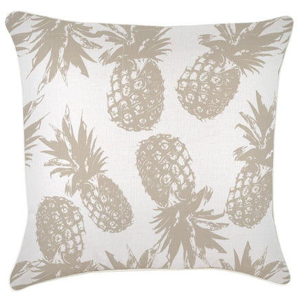 Cushion Cover-With Piping-Pineapples Beige-60cm x 60cm Kings Warehouse 