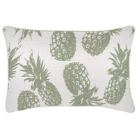 Cushion Cover-With Piping-Pineapples Sage-35cm x 50cm Kings Warehouse 