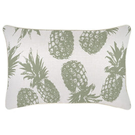 Cushion Cover-With Piping-Pineapples Sage-35cm x 50cm Kings Warehouse 