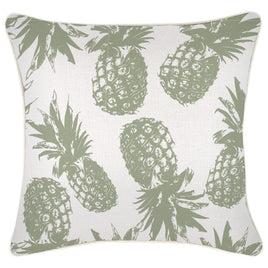 Cushion Cover-With Piping-Pineapples Sage-45cm x 45cm Kings Warehouse 