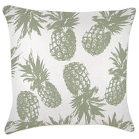 Cushion Cover-With Piping-Pineapples Sage-60cm x 60cm Kings Warehouse 