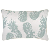Cushion Cover-With Piping-Pineapples Seafoam-35cm x 50cm Kings Warehouse 