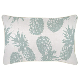 Cushion Cover-With Piping-Pineapples Seafoam-35cm x 50cm Kings Warehouse 