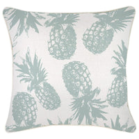 Cushion Cover-With Piping-Pineapples Seafoam-45cm x 45cm Kings Warehouse 